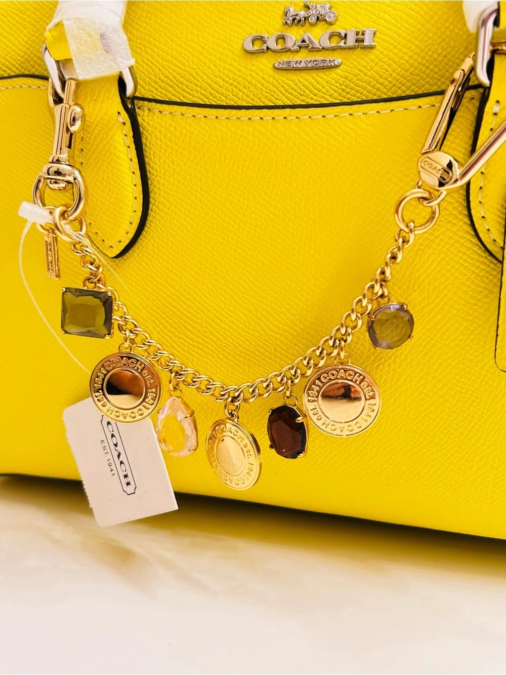 VINTAGE EXTREMELY RARE Coach 1941 Swag Bag Charm/ Keychain/ Bracelet - Picture 14 of 16